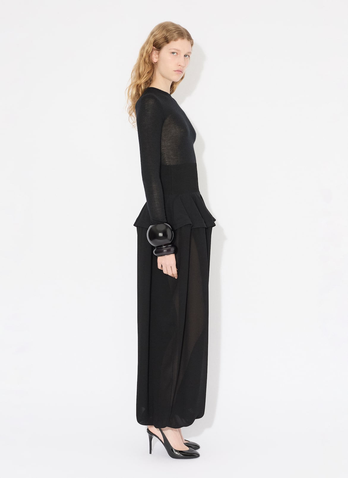 CASHMERE BODYSUIT ALAÏA BLACK CASHMERE BODYSUIT